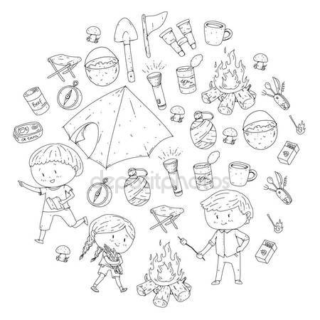 450x450 Children Summer Camping Kindergarten, School Vacation With Kids