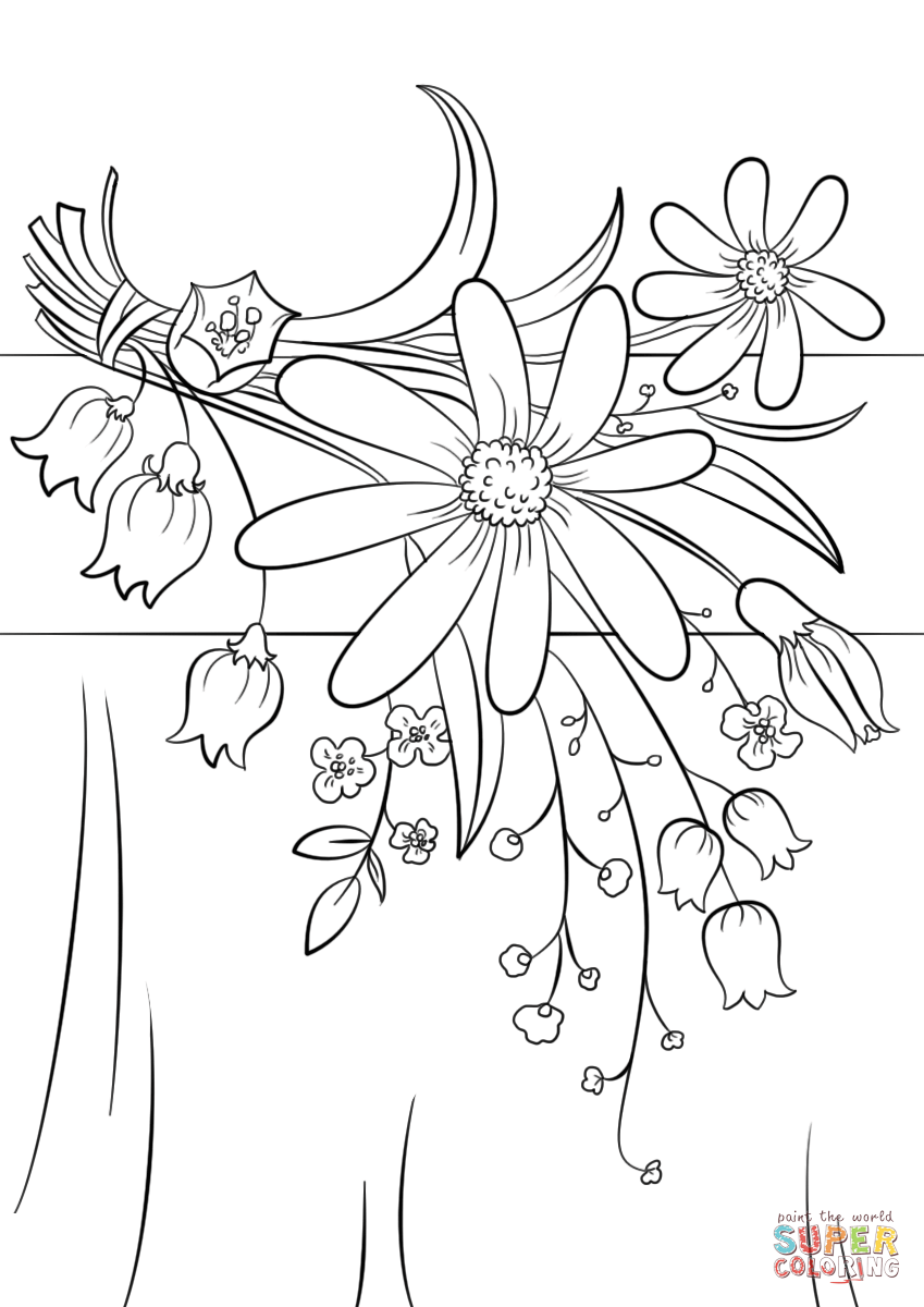 849x1200 Summer Flowers Coloring Page Free Printable Coloring Pages