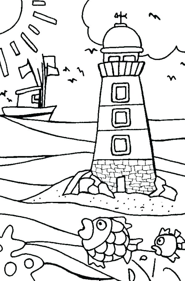 600x909 Printable Summer Coloring Pages For Adults Beach Page