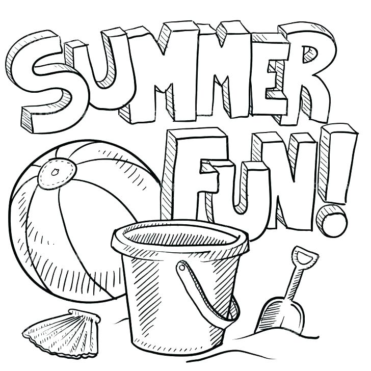 728x728 Summer Coloring Pages For Kindergarten A Beach Scene Coloring Page