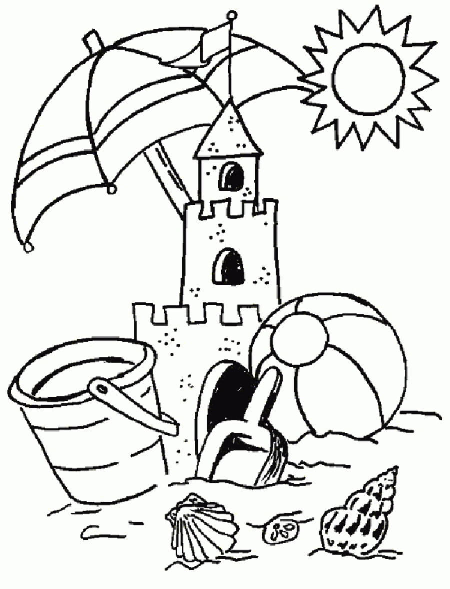 900x1178 Summer Scene Coloring Sheets Summer Coloring Pages