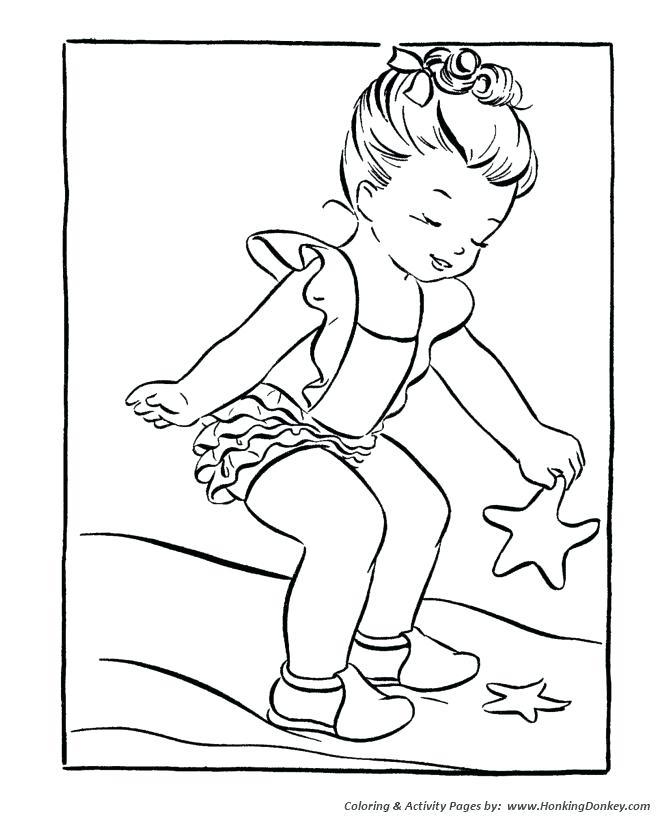 670x820 Seasons Coloring Page Summer Season Coloring Page Starfish On