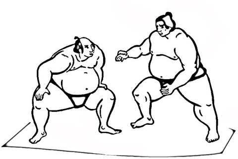 480x321 Wrestling Sumo Coloring Page Free Printable Coloring Pages
