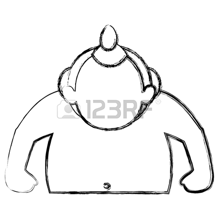 450x450 Isolated Illustration Of Sumo Wrestler, Colorful Drawing, White