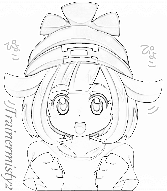 700x800 Pokemon Sun And Moon Female Character[Sketch] By Trainermisty22