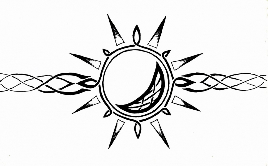 1024x633 Sun And Moon Drawing Celtic Sun And Moon Clipart Best