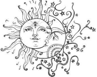 340x270 Sun And Moon Drawing