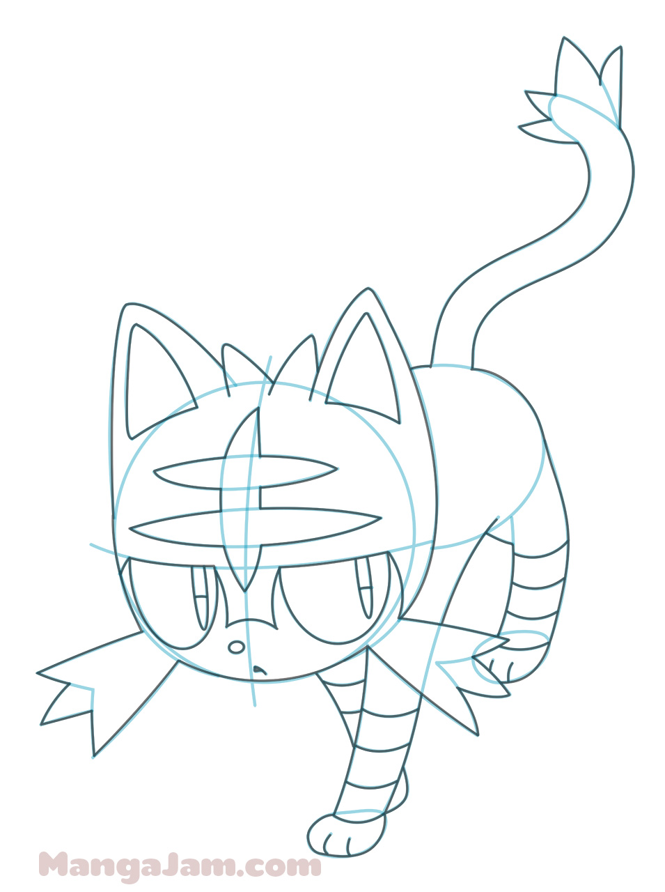 955x1280 How To Draw Litten From Pokemon Sun And Moon