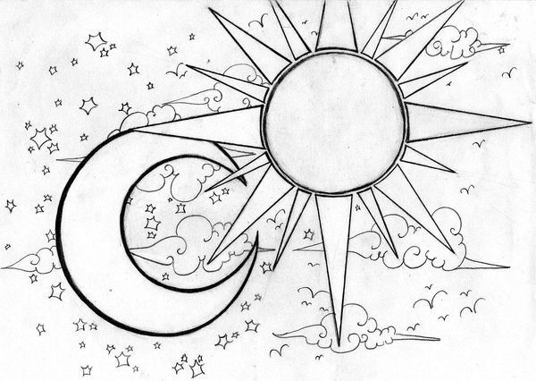 Sun And Moon Drawing Tumblr at GetDrawings | Free download