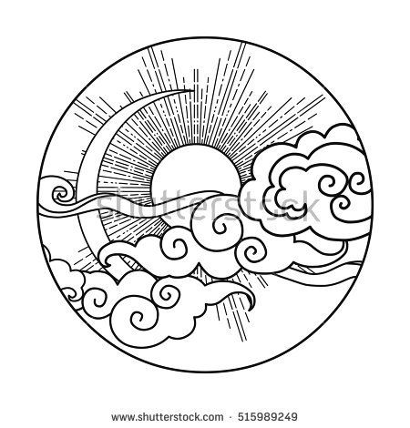 450x470 Image Result For Sun And Moon Doodles Coloring Pages