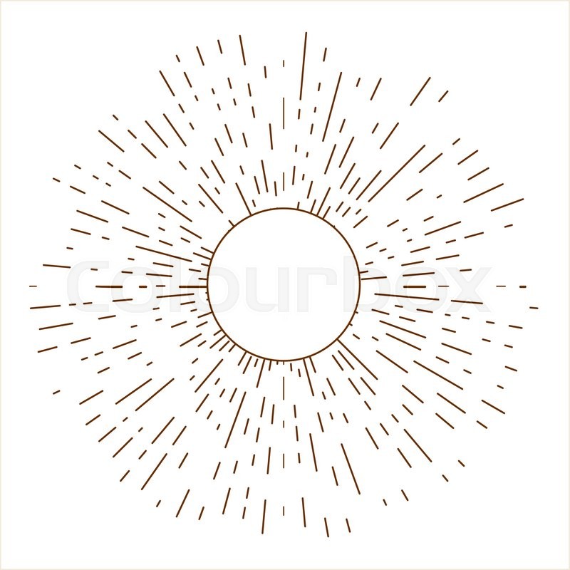 800x800 Vintage Summer Shining Sun On The Sky, Isolated Over White