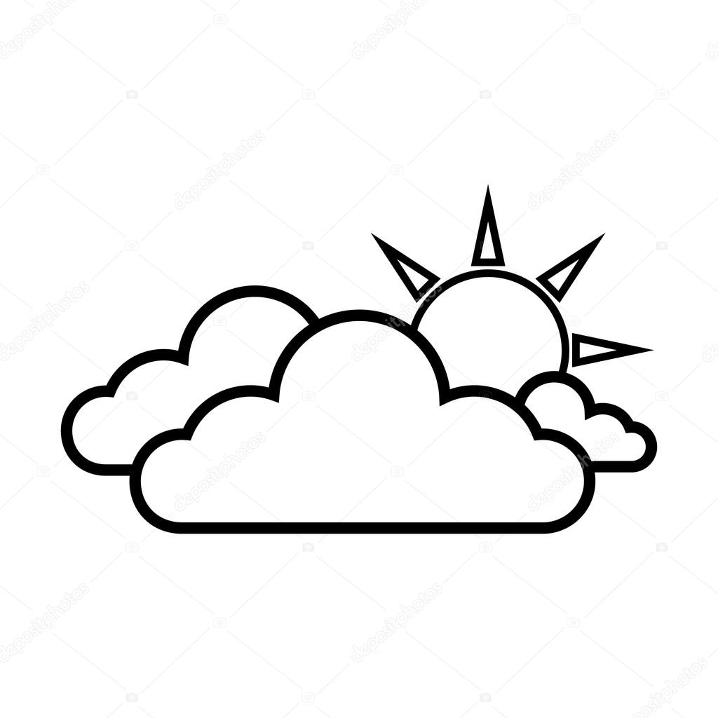1024x1024 Cloud Sun Weather Sky Stock Vector Yupiramos