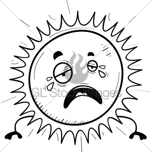 500x500 Cartoon Sun Crying Gl Stock Images