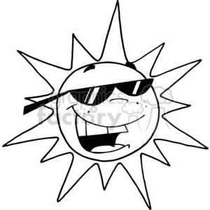 300x300 Royalty Free 2740 Hot Sun Cartoon Character 380503 Vector Clip Art