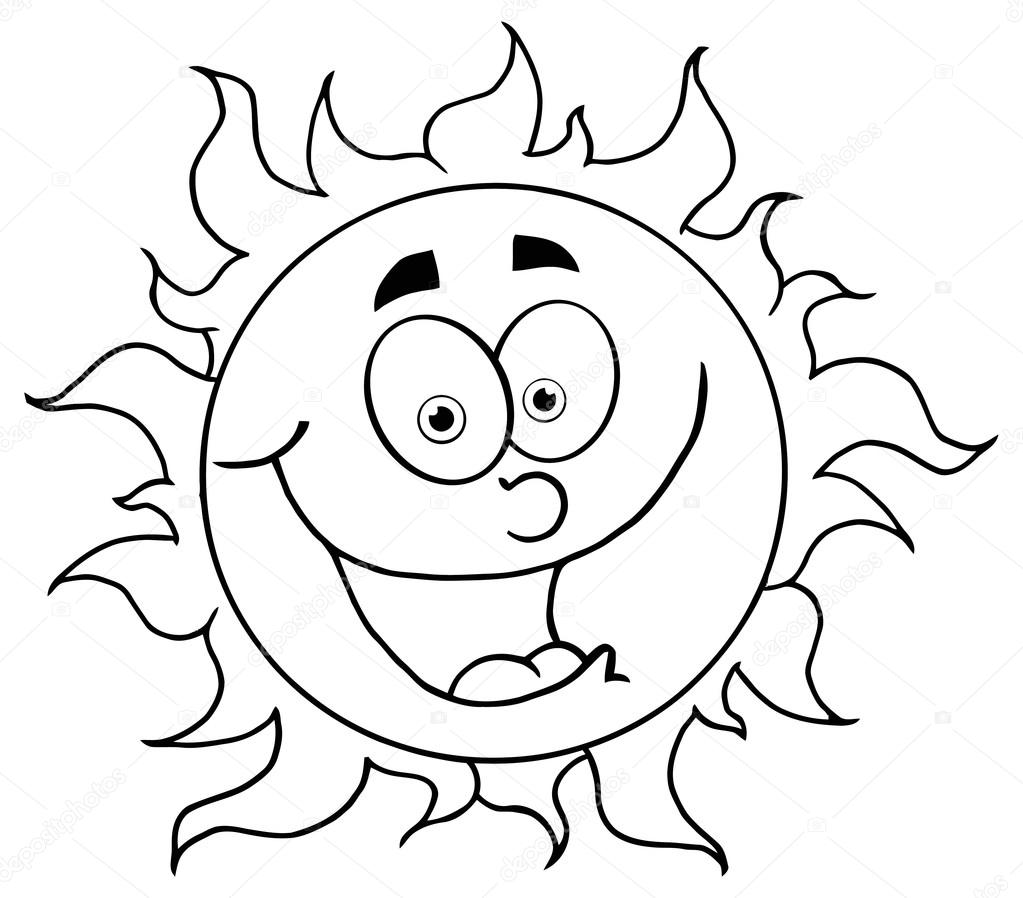 1023x898 Smiling Sun Cartoon Character. Stock Vector Hittoon