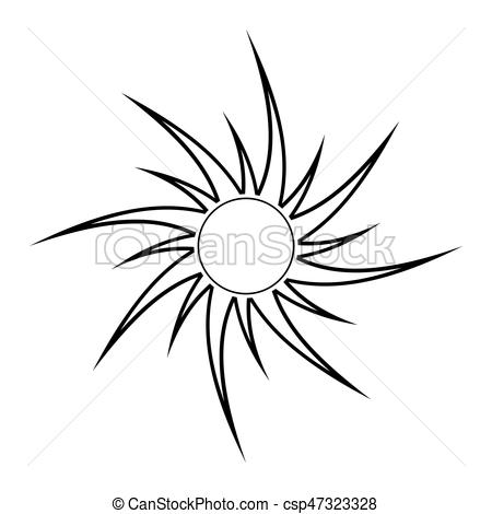 450x470 Sun Silhouette Vector Symbol Icon Design. Beautiful Vector