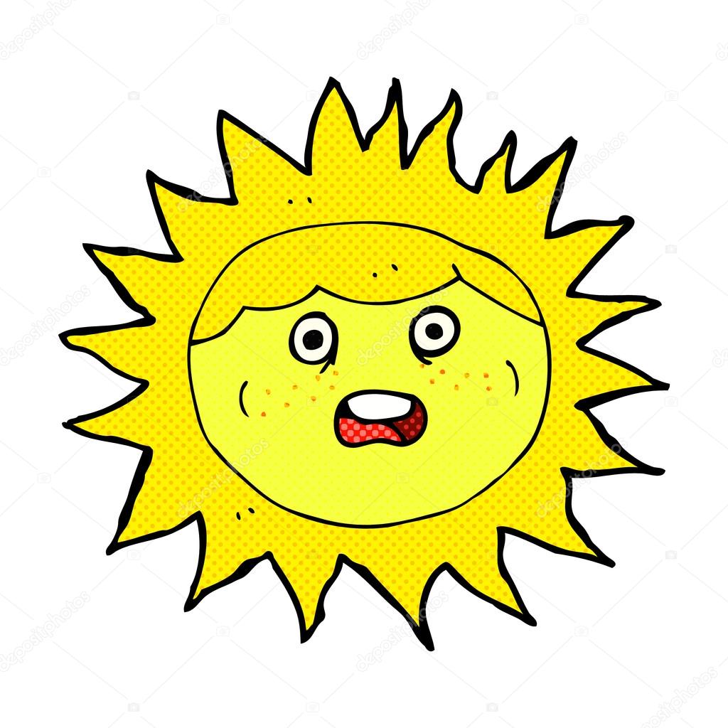 1024x1024 Sun Comic Cartoon Character Stock Vector Lineartestpilot