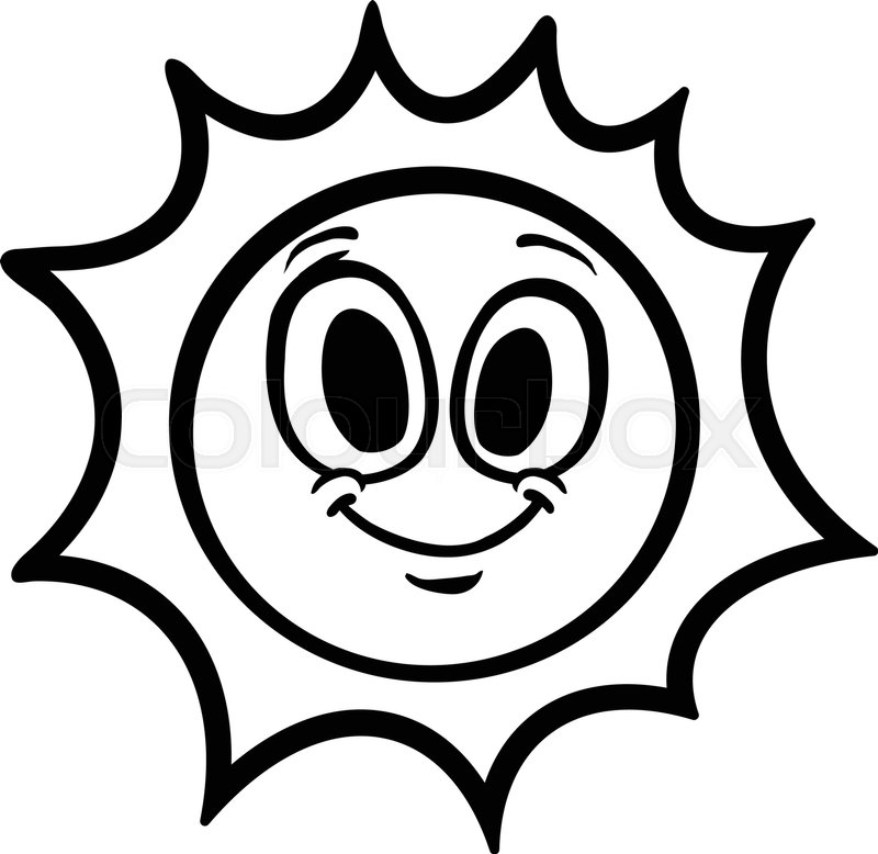 800x778 Cartoon Sun Stock Vector Colourbox