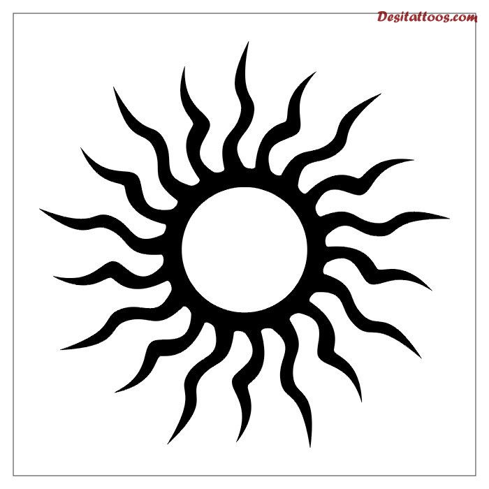 700x700 Simple Sun Tattoo Design Images Amp Pictures