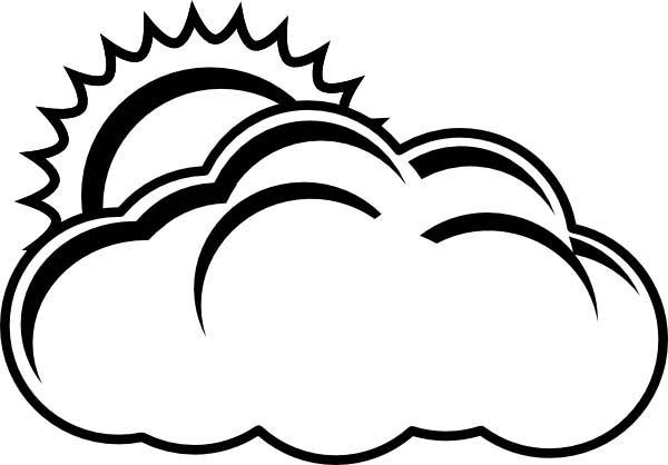 600x418 Sun And Clouds Drawing Clipart Panda