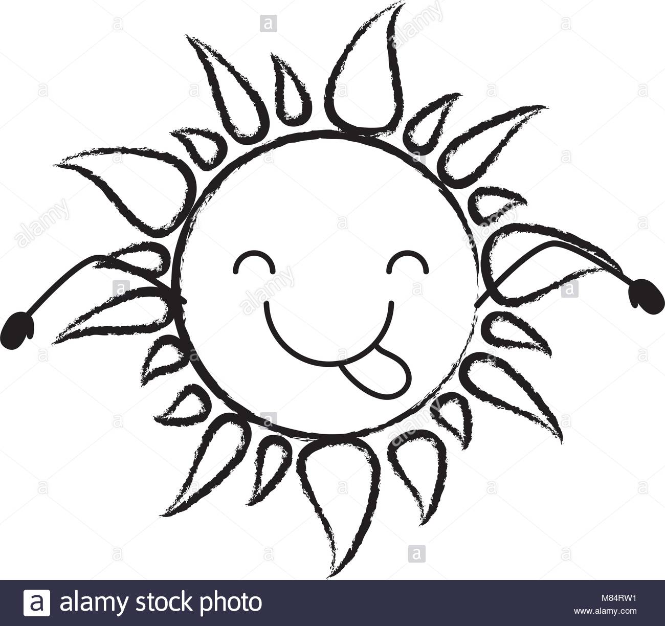 1300x1224 Summer Sun Cartoon Black And White Stock Photos Amp Images