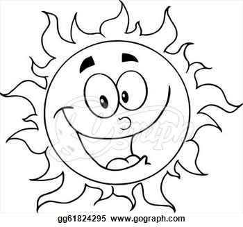 350x327 Sun Drawing Clipart