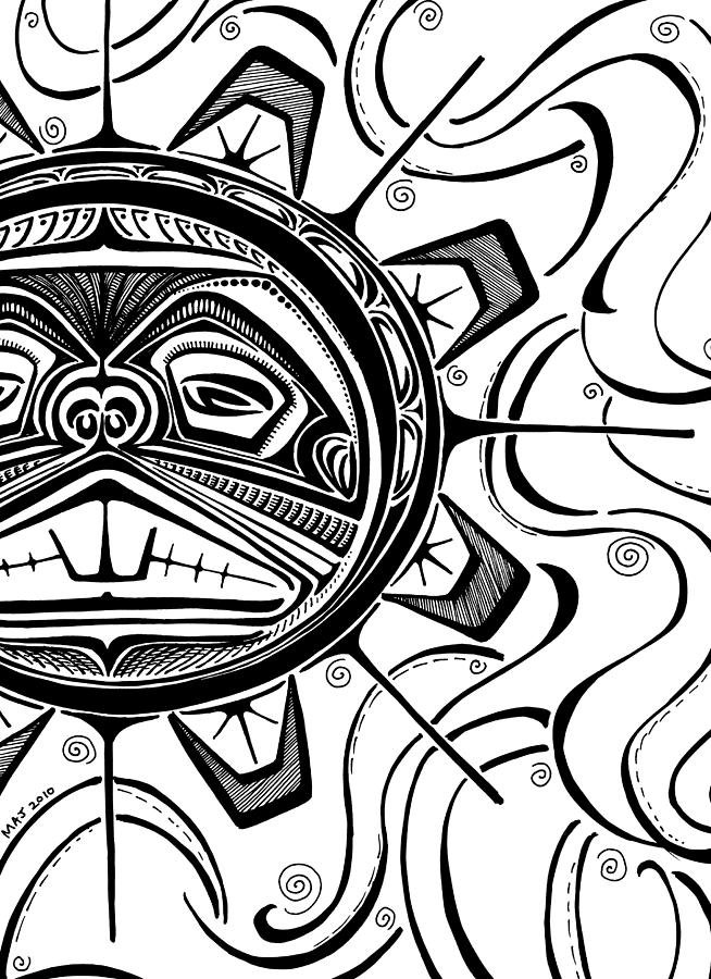 654x900 West Coast Sun Drawing By Marlene Jeffries