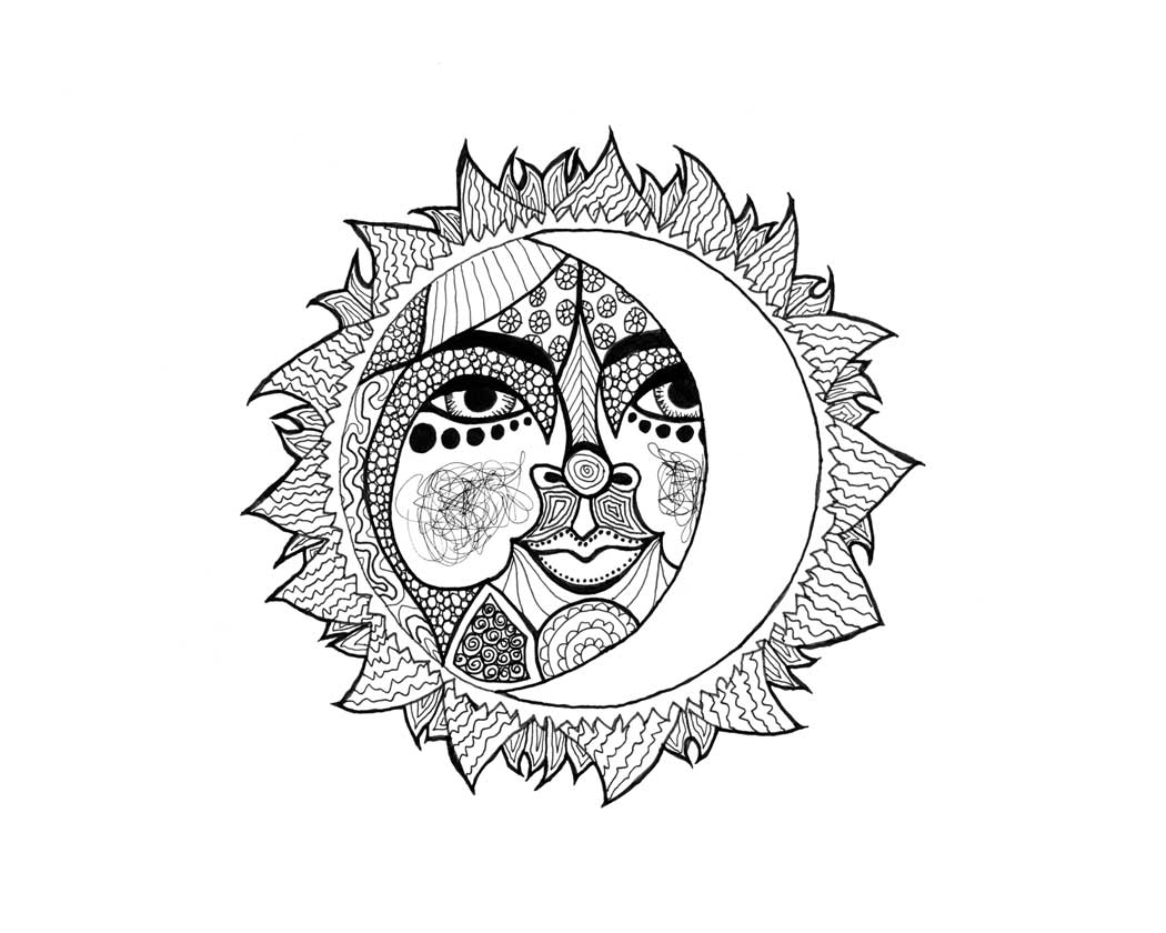 1050x840 Daily Art Drawing Of A Celestial Sun