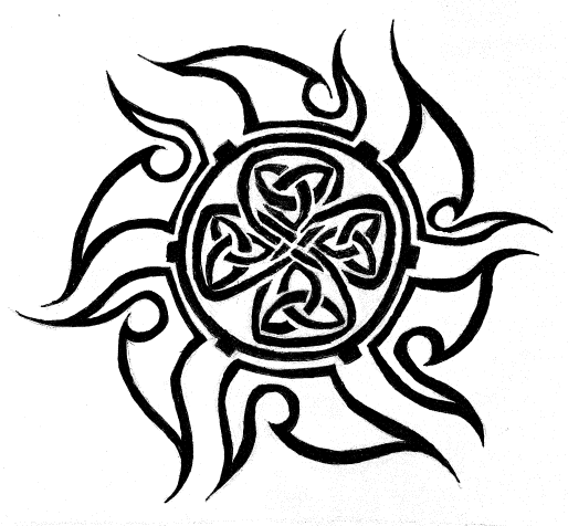 514x476 Celtic Sun Tattoo By Mordredlefay