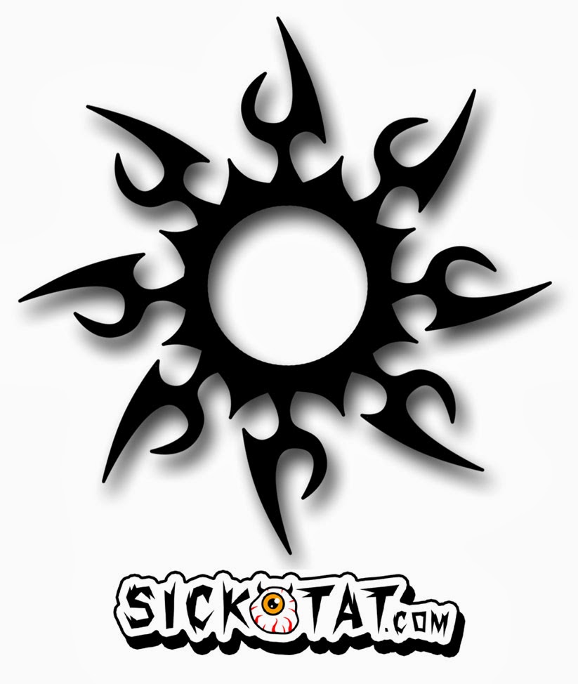 823x974 Collection Of Stunning Tribal Sun Tattoo Design