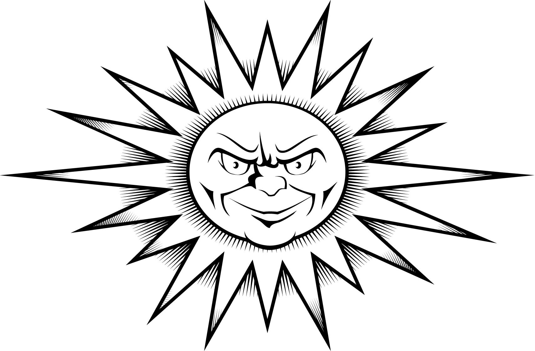 1710x1122 Worksheet Of A Sun Tattoo Design Printable