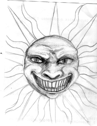 335x437 Demonic Sun Face I Meant To Make A Creepy Sun Face But