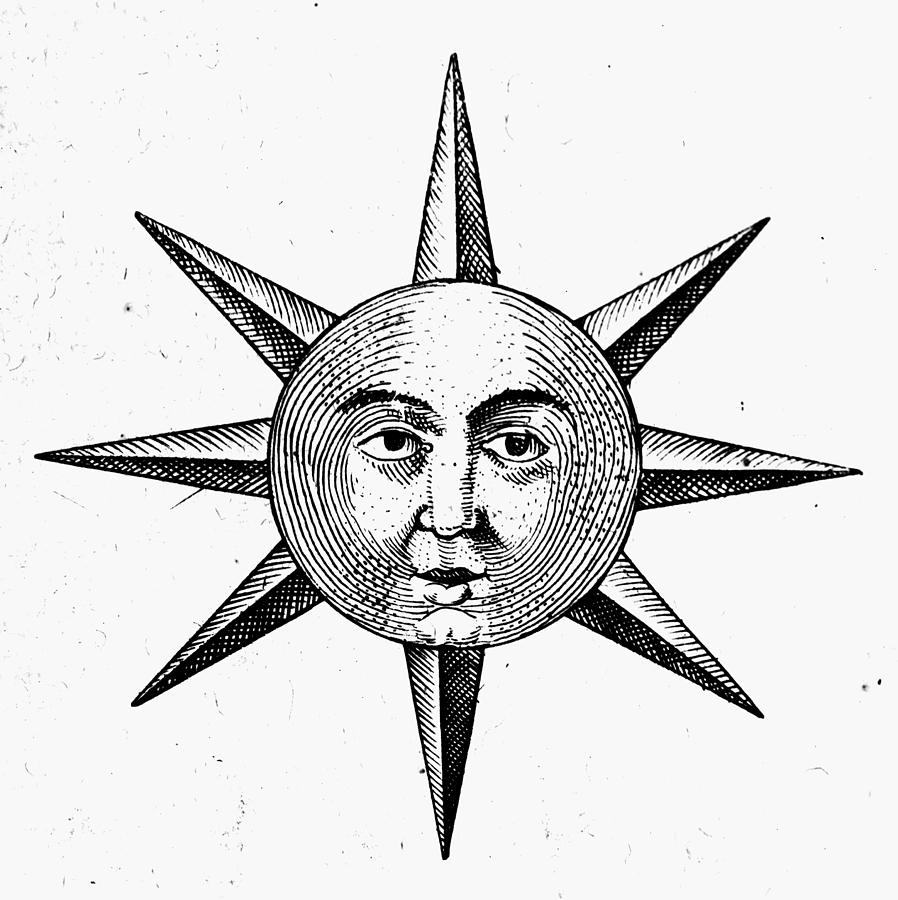 898x900 Decorative Sun Face Painting By Granger