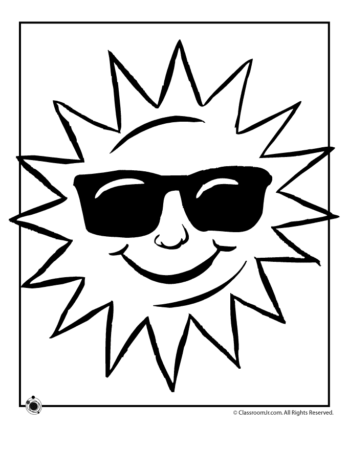 680x880 Sun Coloring Page