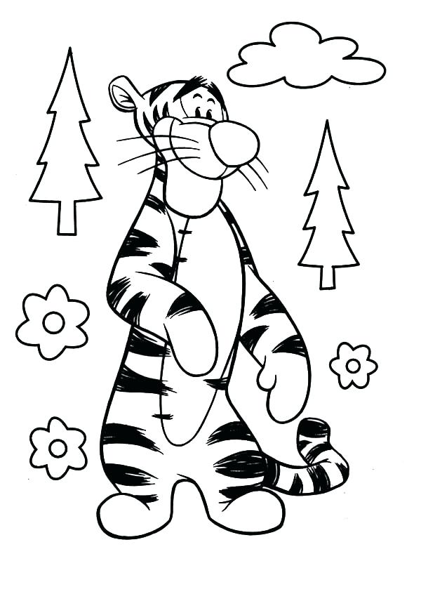 600x846 Tigger Birthday Coloring Pages Drawing For Kids Daily News Free N