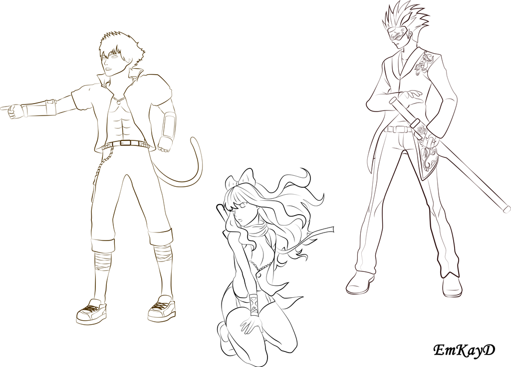 1024x737 Blake, Adam And Sun Line Art By Emkayd