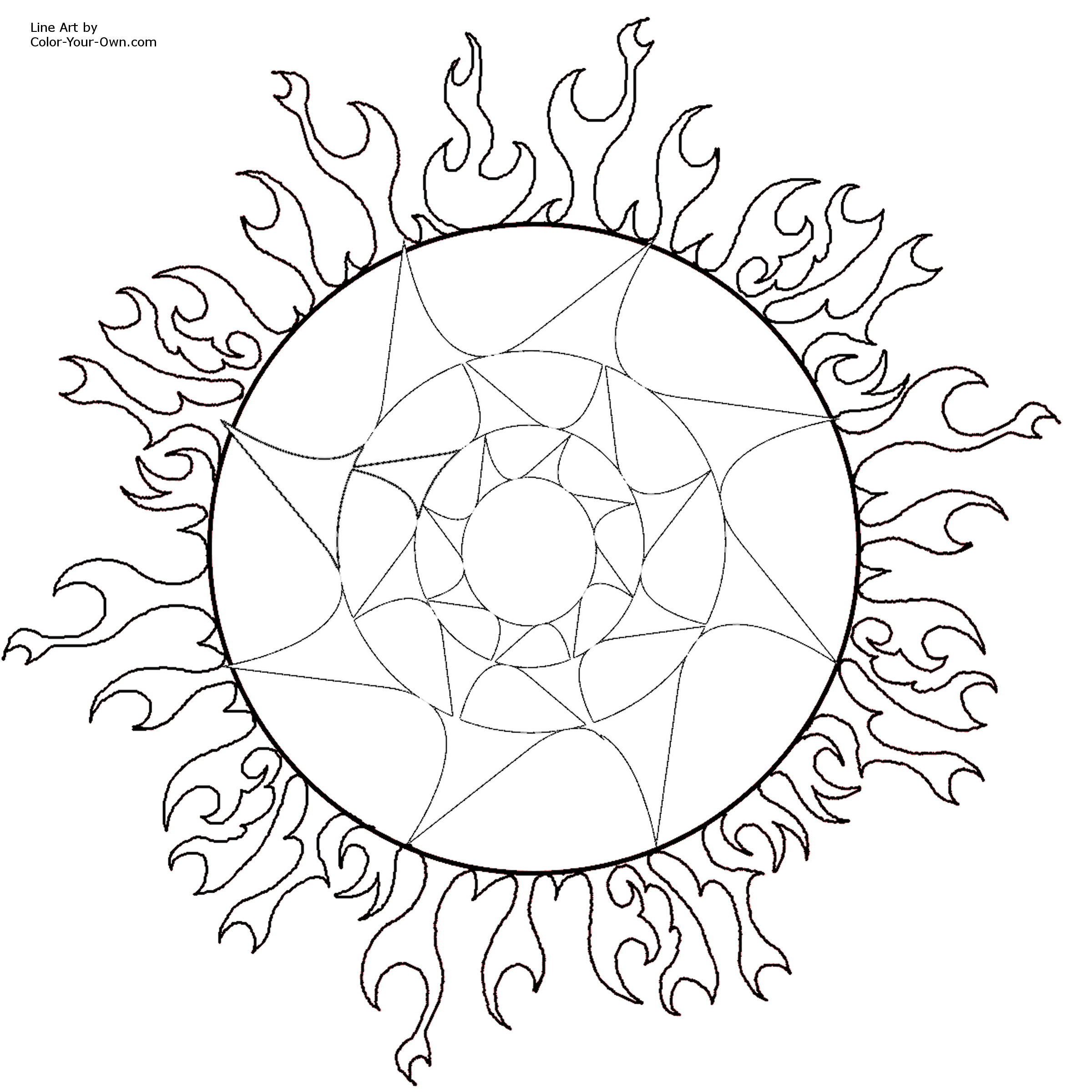 2400x2400 Sun Coloring Page Image Clipart Images