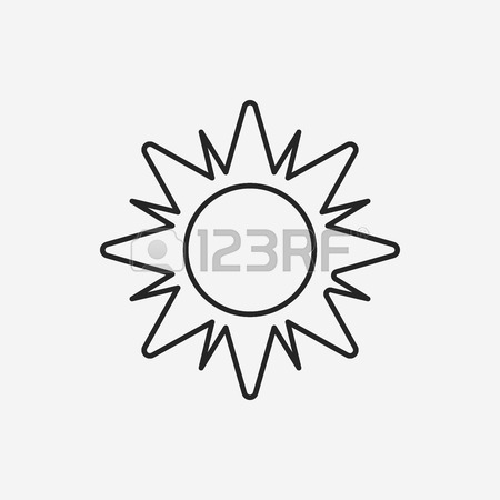 450x450 Sun Line Icon Royalty Free Cliparts, Vectors, And Stock