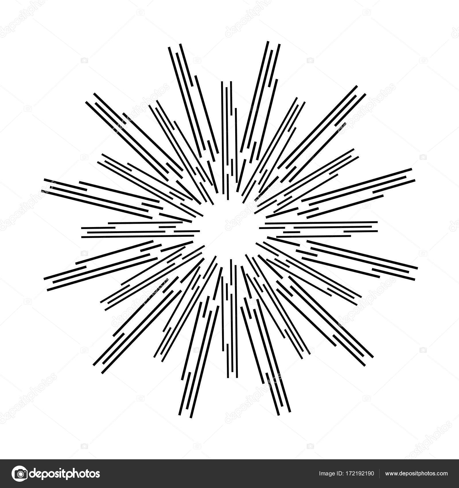 1600x1700 Sun Rays, Linear Drawing On A White Background Stock Vector