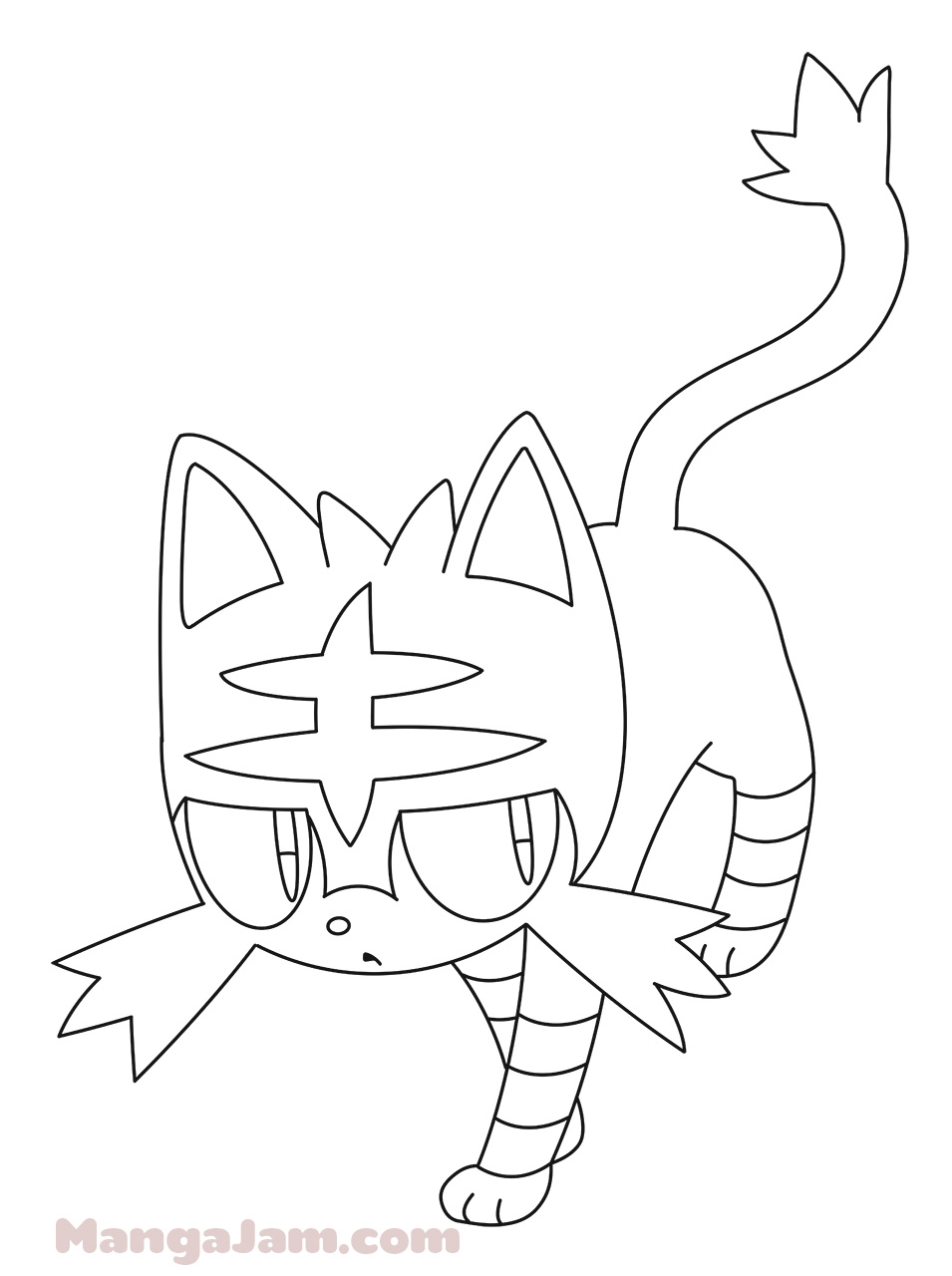 955x1280 How To Draw Litten From Pokemon Sun And Moon