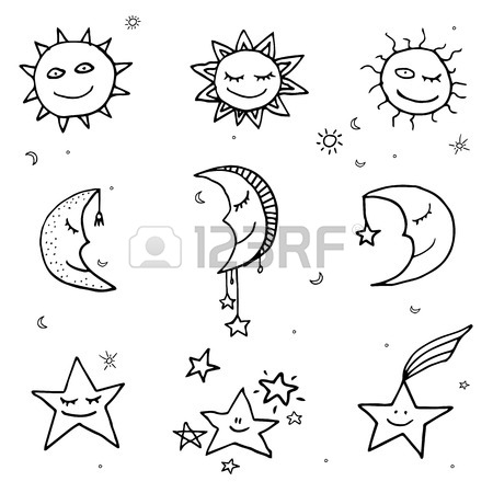 Sun Moon And Stars Drawing at GetDrawings | Free download