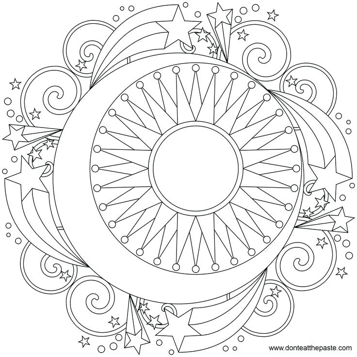 736x736 Sun Moon Coloring Pages 6 Best Images Of Printable Sun