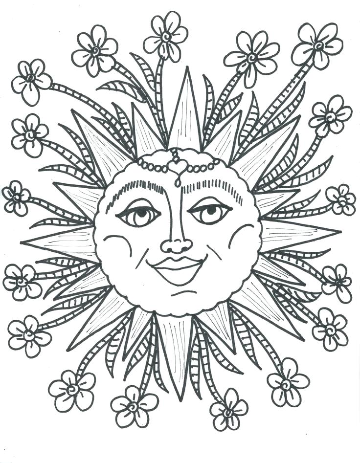736x947 Coloring Pages Of The Sun Coloring Pages Sun Moon Coloring Pages