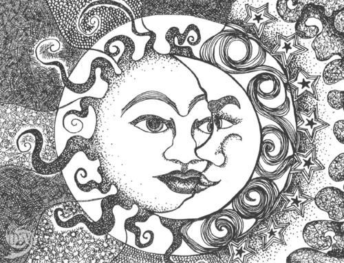 500x382 Sun God Inner Hippie Moon Face, Moon And Face