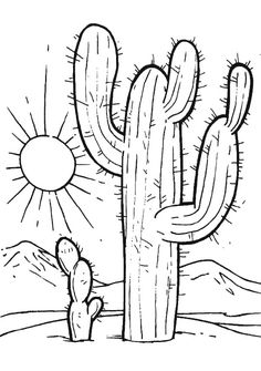 236x335 Image Result For Cactus Sunset Line Drawing Bullet Journal