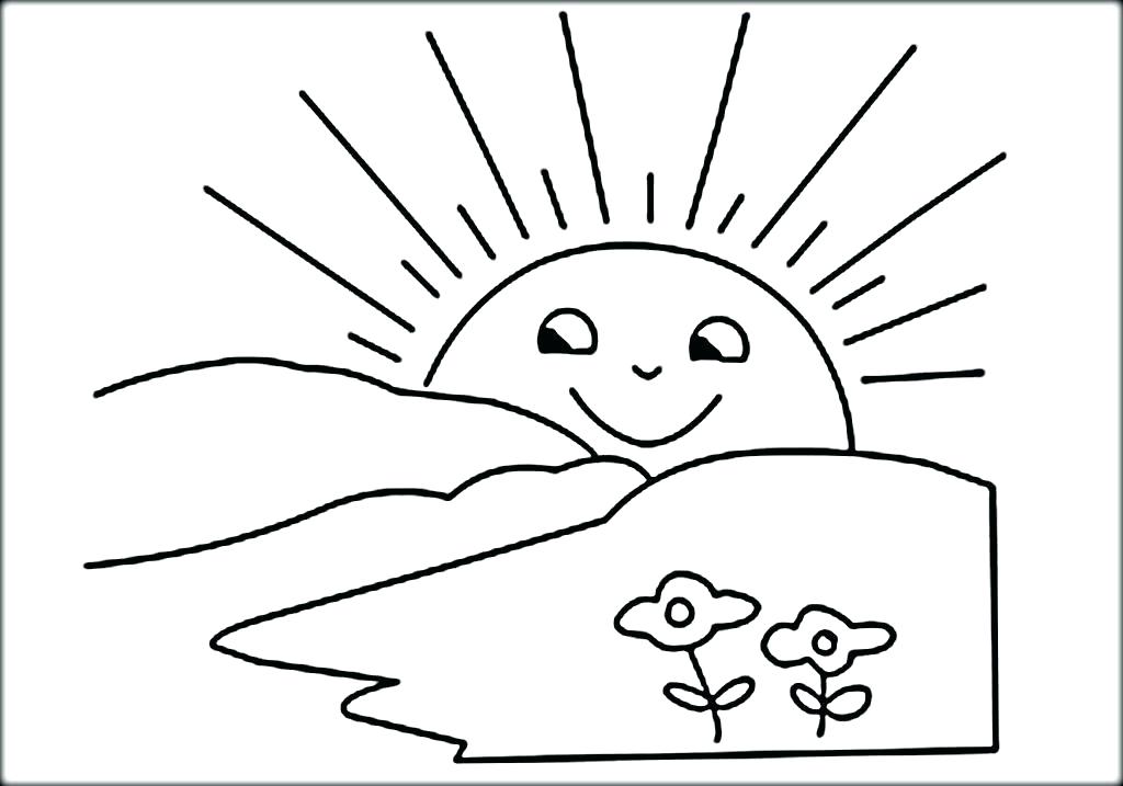 1024x717 Sun Coloring Pages Free Printable Sunrise Coloring Pages Rising