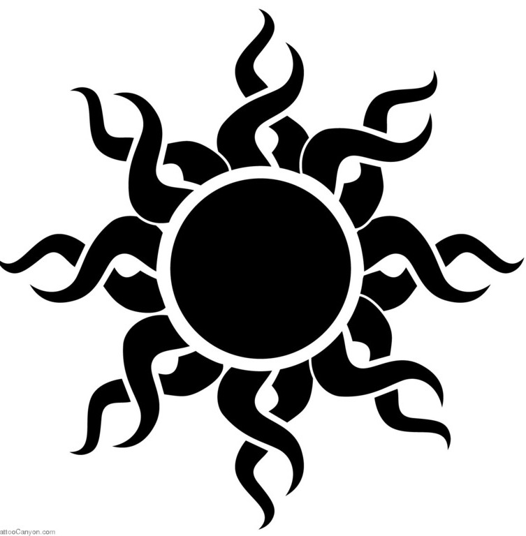 753x768 Tribal Sun Tattoo Model Arrte Tribal Sun Tattoos