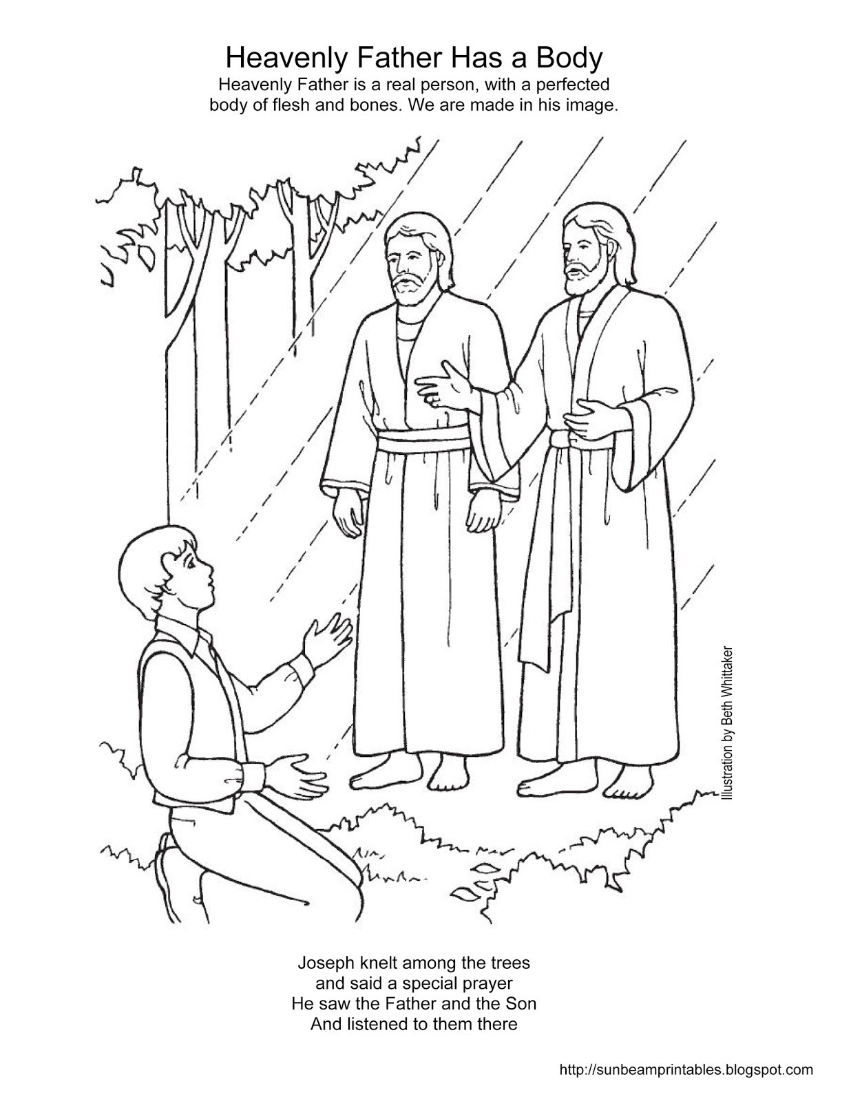 1236x1600 Sunbeam Printables Coloring Page For Lesson 2 Heavenly Father