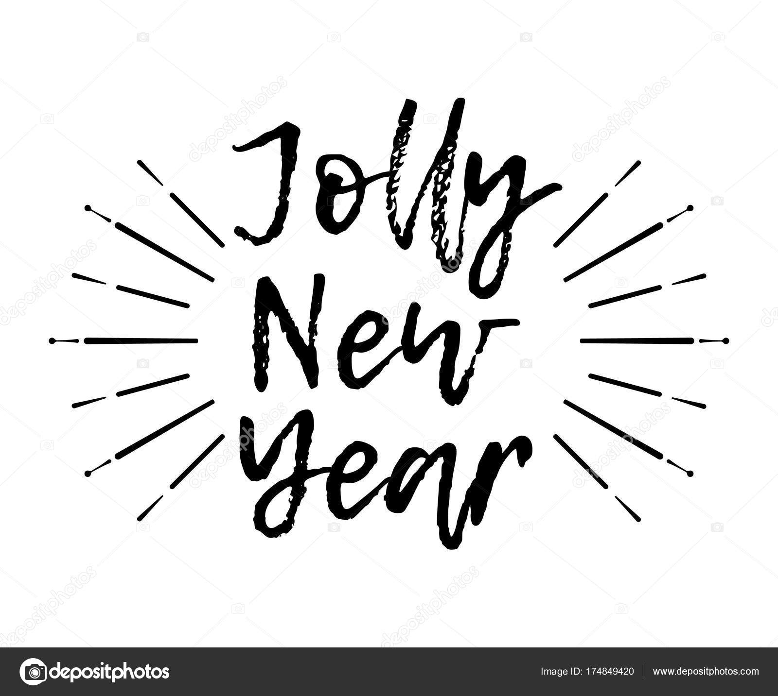 1600x1433 Merry Christmas Card With Sunburst And Calligraphy Jolly New Year