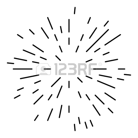 450x450 Starburst Or Sunburst Abstract Design Element. Vector Illustration